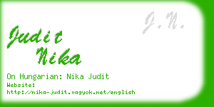 judit nika business card